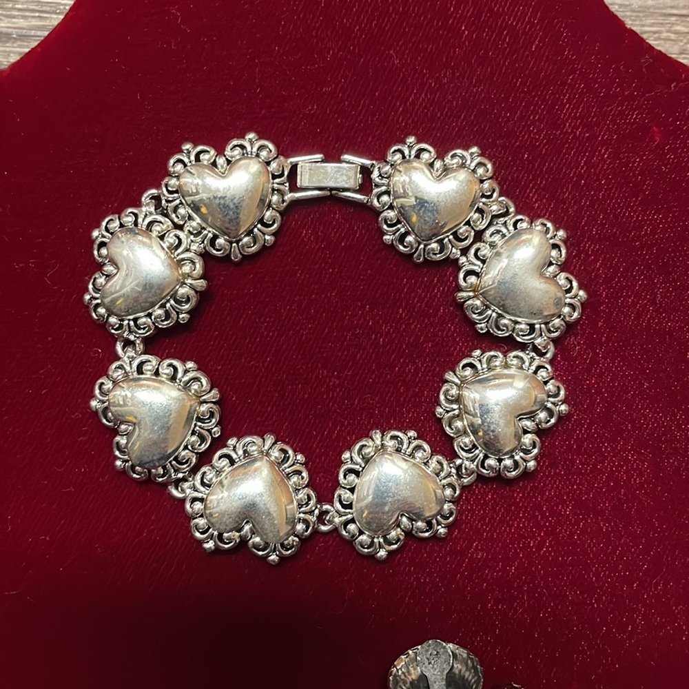 Two Vintage Heart Bracelets - Picture 2 of 6
